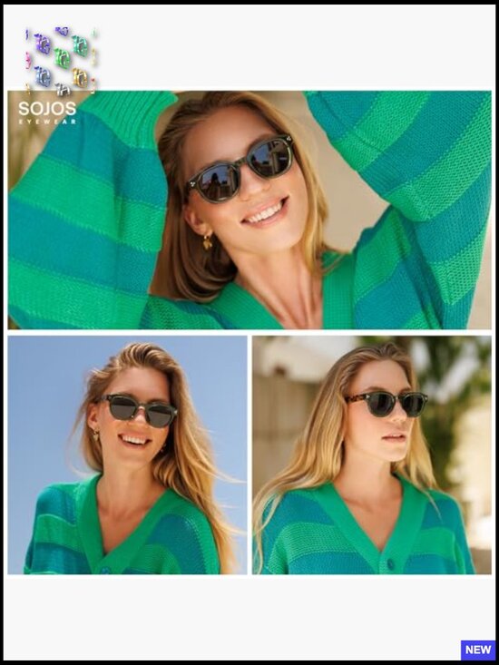 Retro Round Polarized Sunglasses UV Protection Vintage Acetate Frame Unisex main image 6